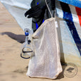 El Bolsero Bolsa con Cordón Color Natural de Malla de 100% Algodón Playa accesorios Snorkeling